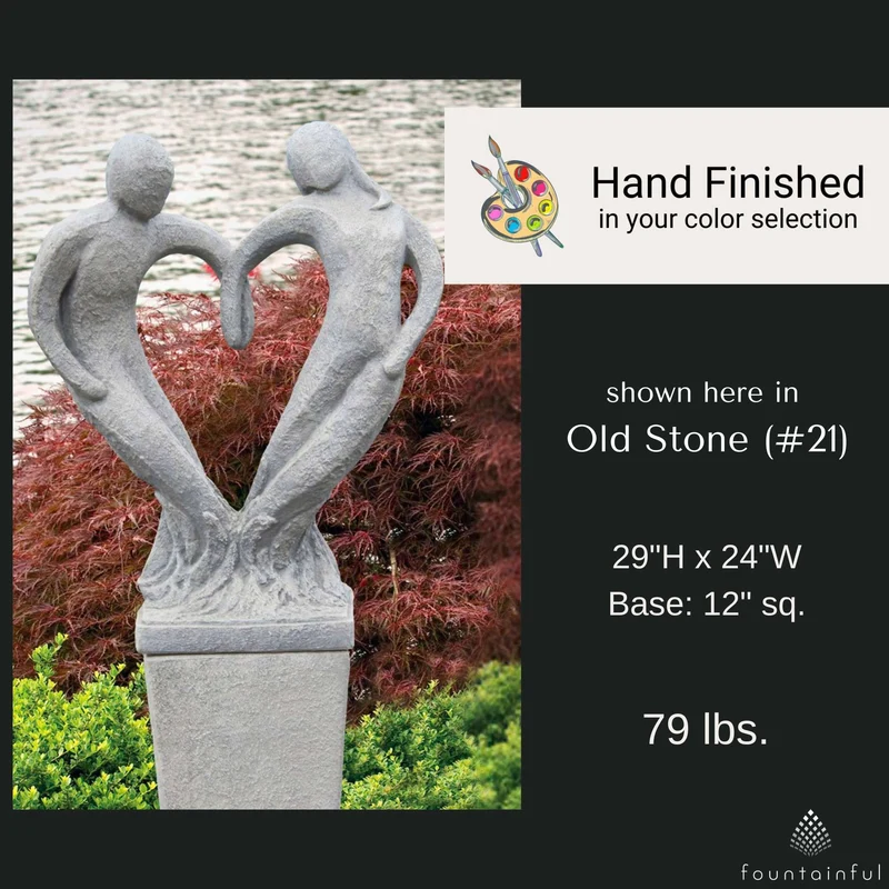 Garden Love Concrete Statue - Massarellis #7803