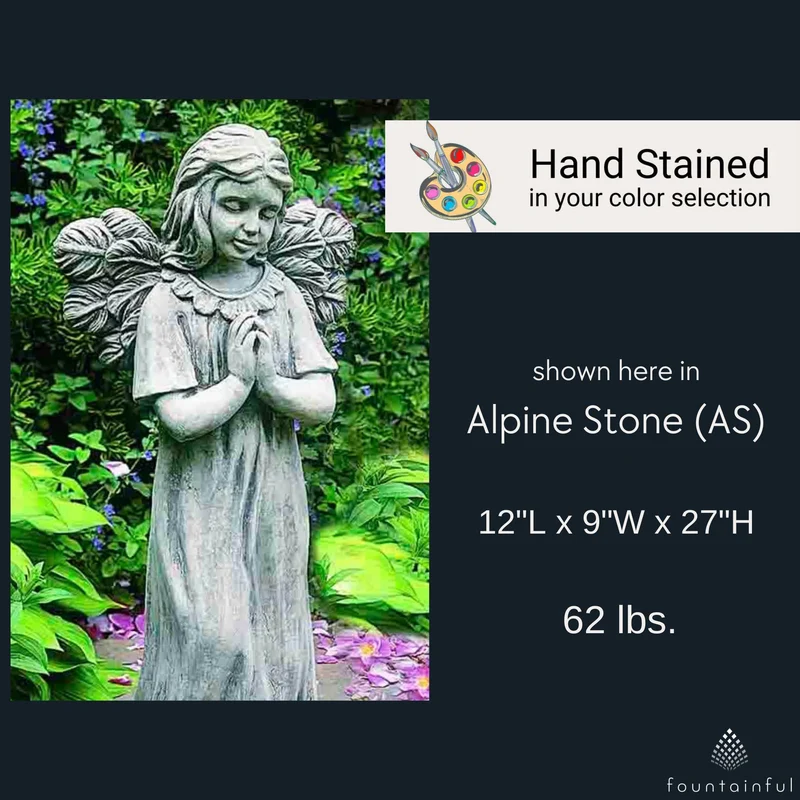 Praying Angel Concrete Garden Statue - Campania #C079