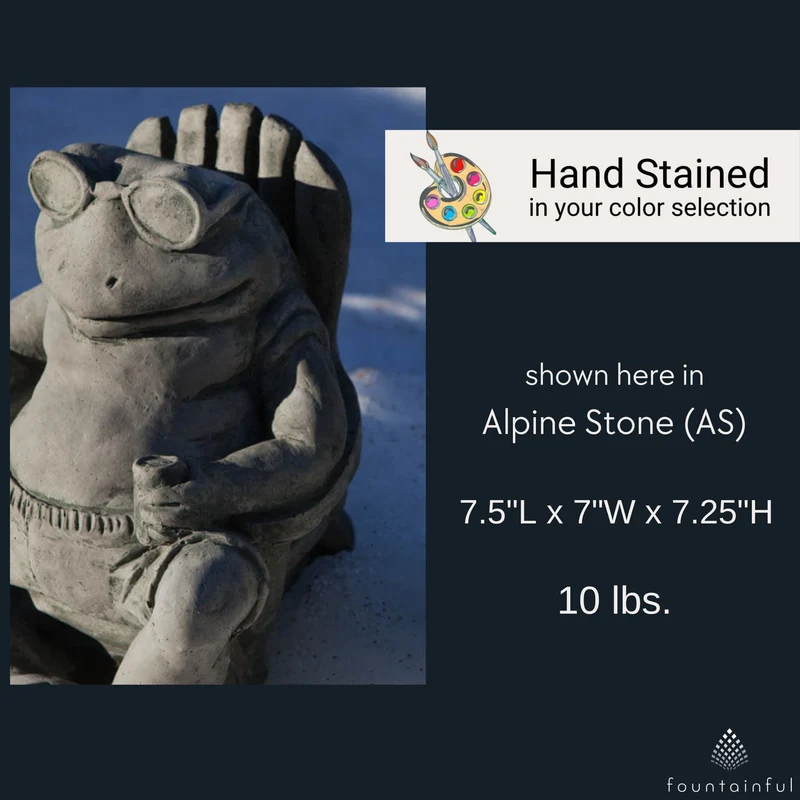 Bud on the Beach Concrete Frog Statue - Campania #A570