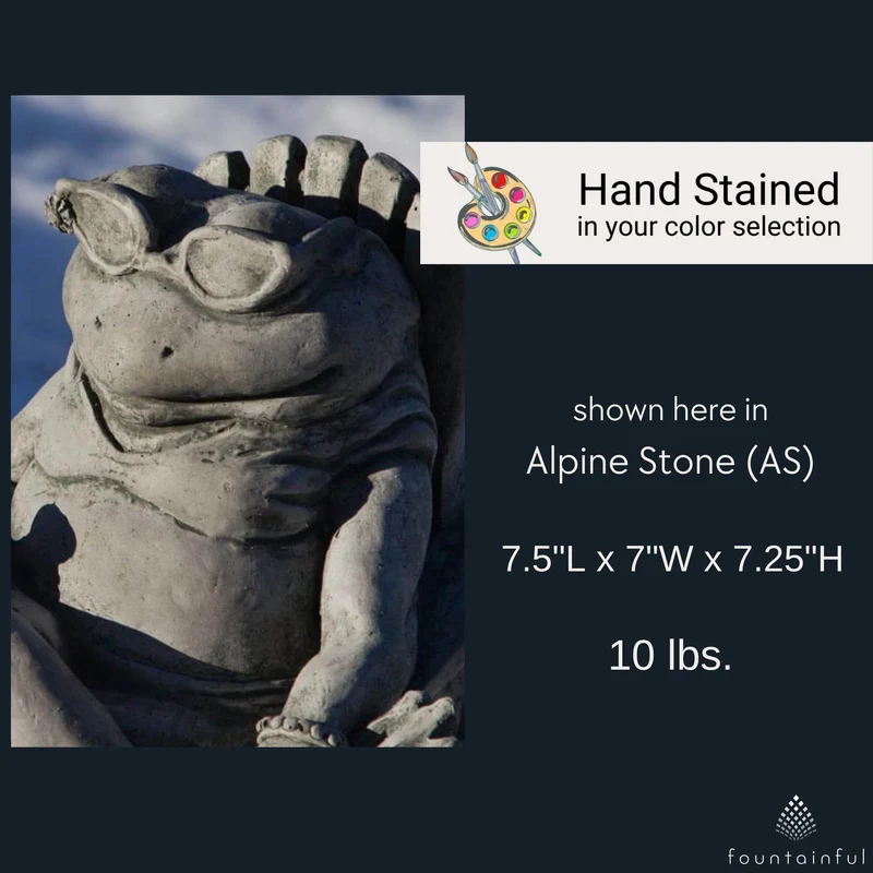 Doris on the Beach Concrete Frog Statue - Campania #A571