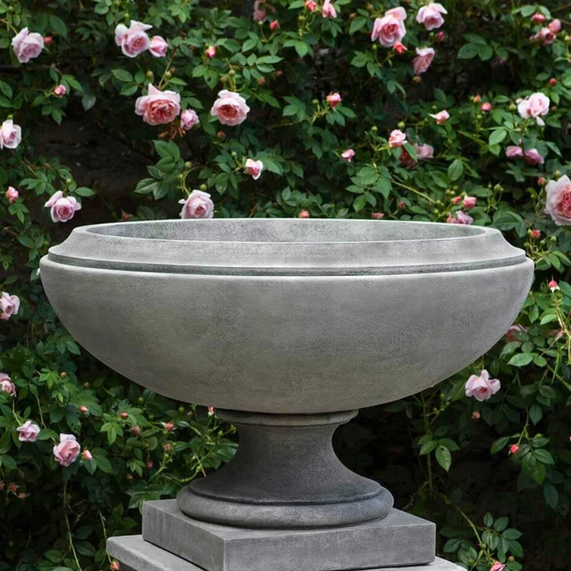 Jensen Large Concrete Urn Planter - Campania #P702