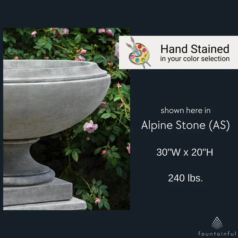 Jensen Large Concrete Urn Planter - Campania #P702