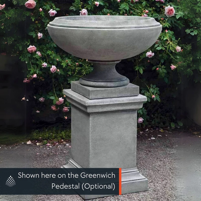 Jensen Large Concrete Urn Planter - Campania #P702
