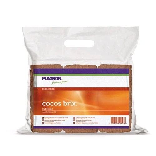PLAGRON - COCO BRIX BRICKS BLOCKS - CONFEZIONE 6 MATTONI DA 7 LITRI IN FIBRA DI COCCO PRESSATA