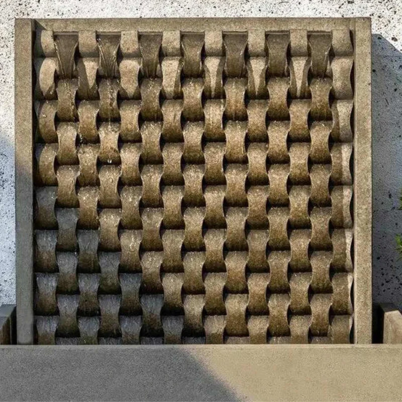 M Weave Large Concrete Wall Fountain - Campania #FT320