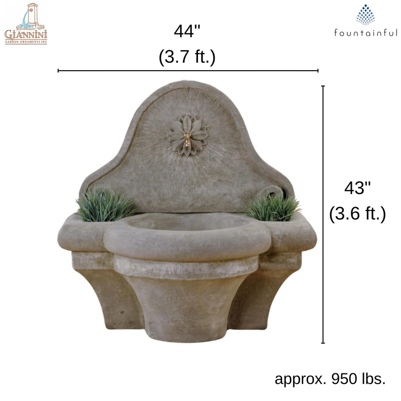Provence Concrete Wall Fountain - Giannini #1222