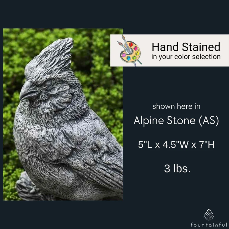 Northern Cardinal Concrete Garden Statue - Campania #A505