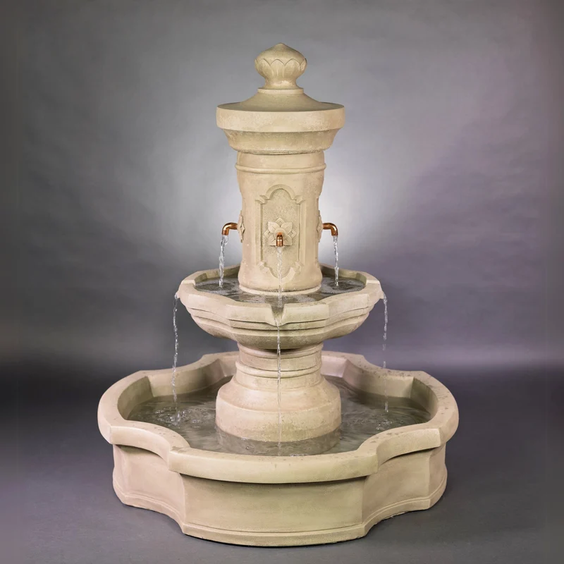 Ravello Pond Concrete Fountain - Giannini #1852