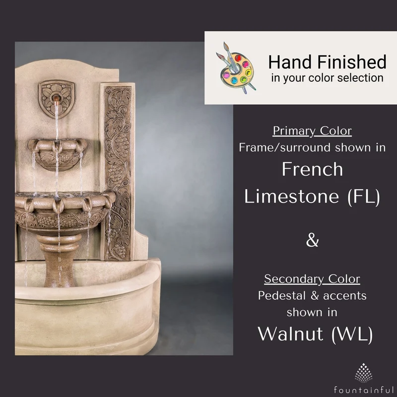 Vineyard Concrete Wall Fountain - Giannini #1838