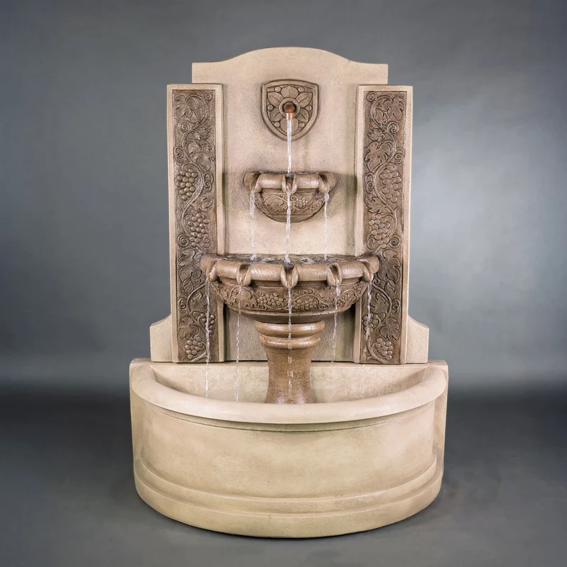 Vineyard Concrete Wall Fountain - Giannini #1838