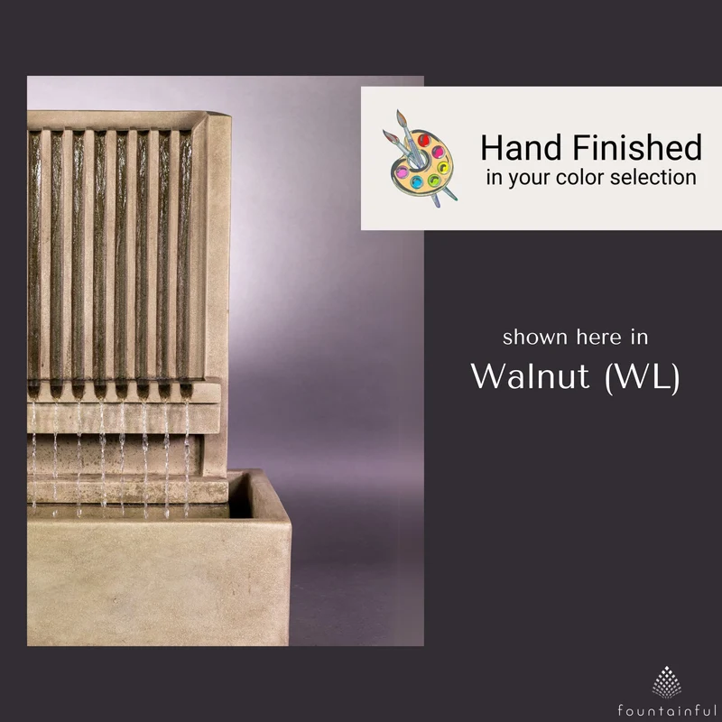 Brentwood Channel Concrete Wall Fountain SHORT - Giannini #1827