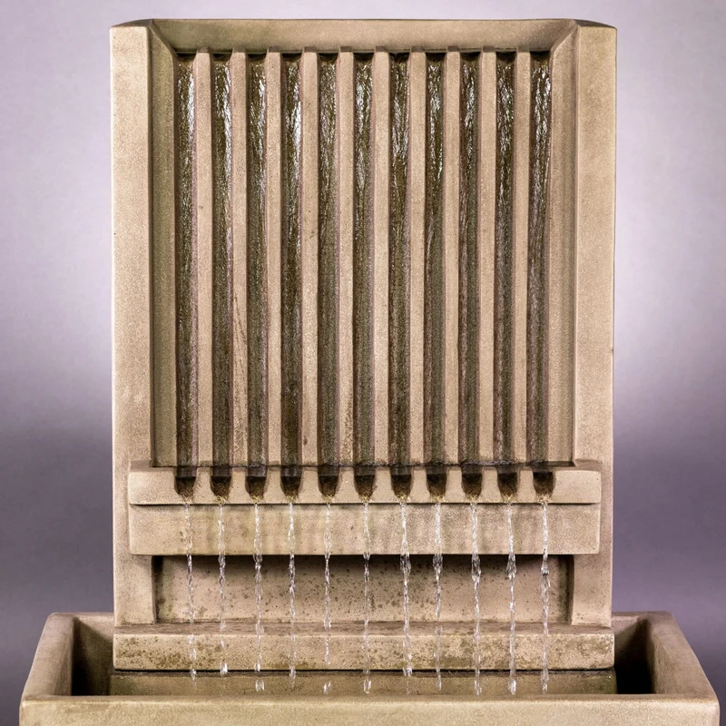 Brentwood Channel Concrete Wall Fountain SHORT - Giannini #1827