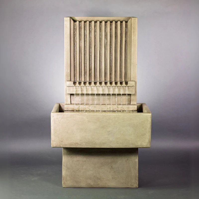 Brentwood Channel Concrete Wall Fountain TALL - Giannini #1826