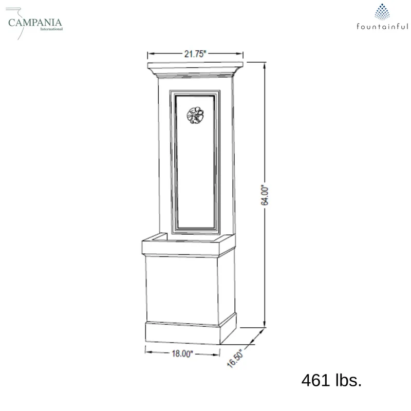 Auberge Concrete Wall Fountain - Campania #FT123