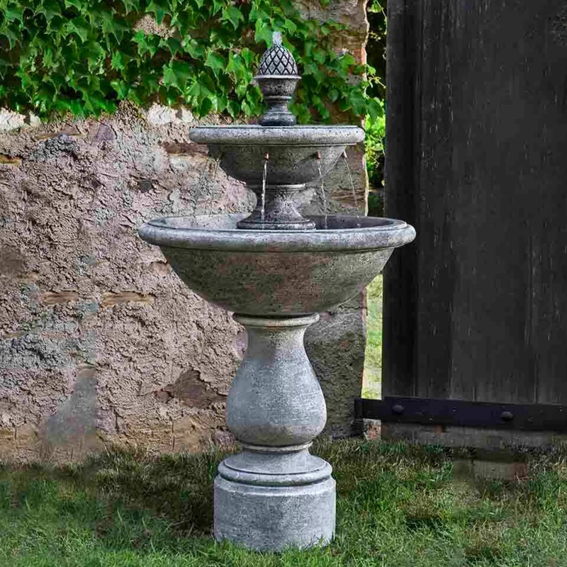 Charente 2-Tier Concrete Fountain - Campania #FT279