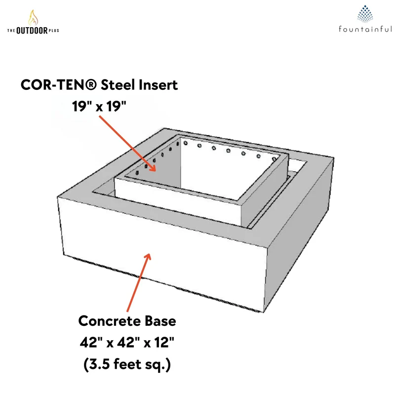The Solar Smokeless Fire Pit - Concrete & Steel - Outdoor Plus