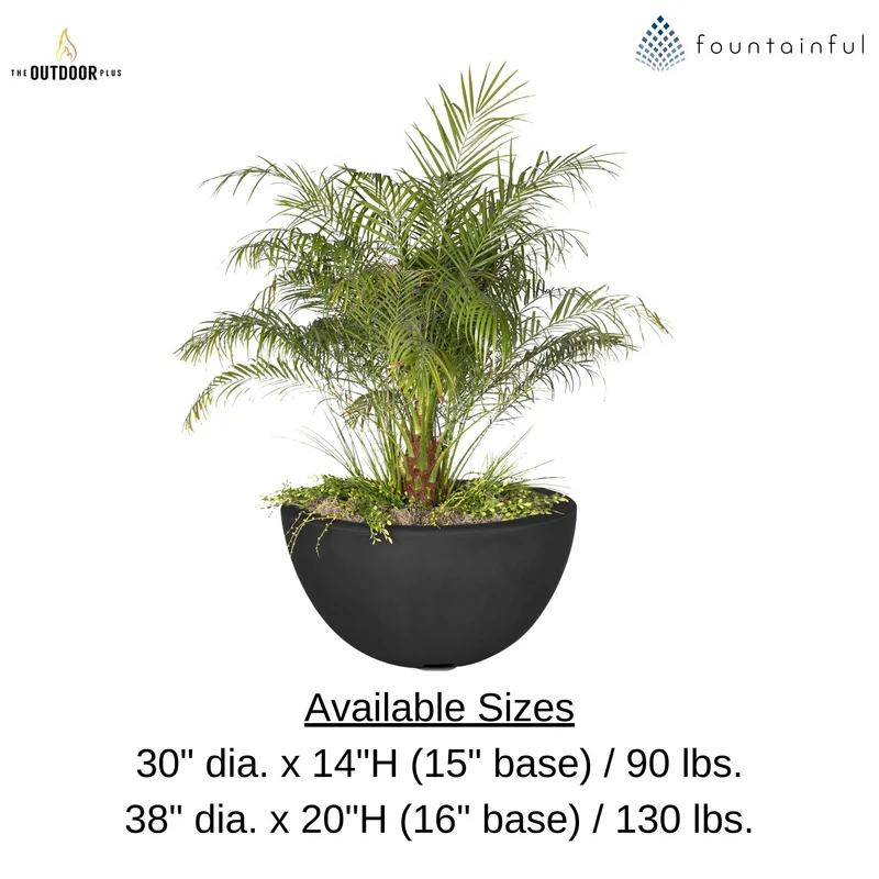 Luna Concrete Planter Bowl - The Outdoor Plus