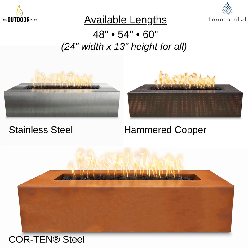 Regal Gas Fire Pit in Luxury Metals - The Outdoor Plus