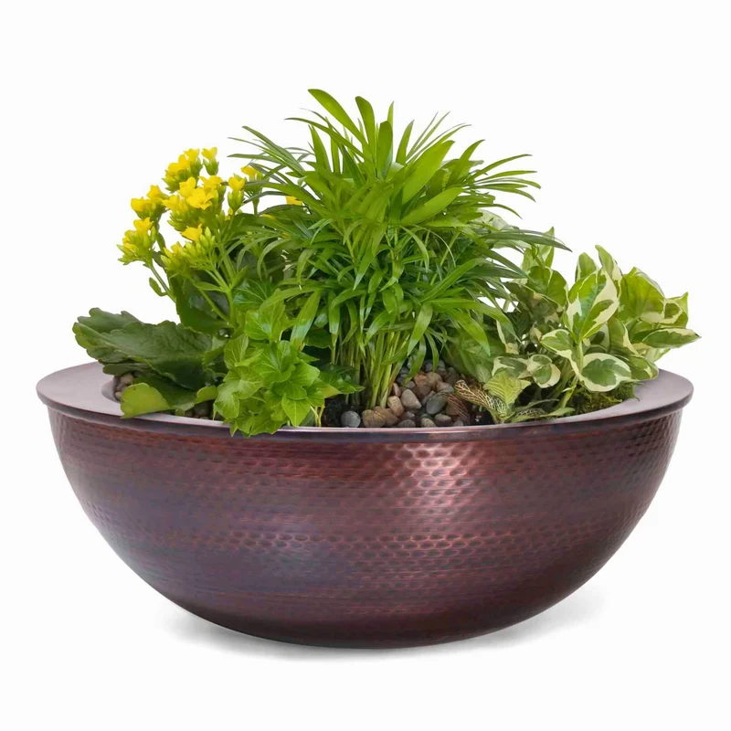 Sedona Copper Planter Bowl - The Outdoor Plus