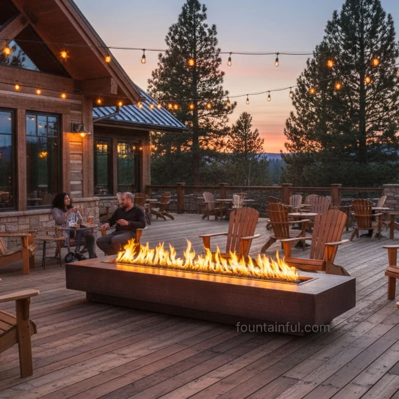 Coronado Gas Fire Pit in Luxury Metals - Outdoor Plus