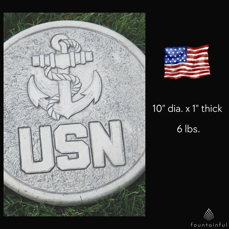 United States Navy Concrete Garden Stone - Massarellis #1890
