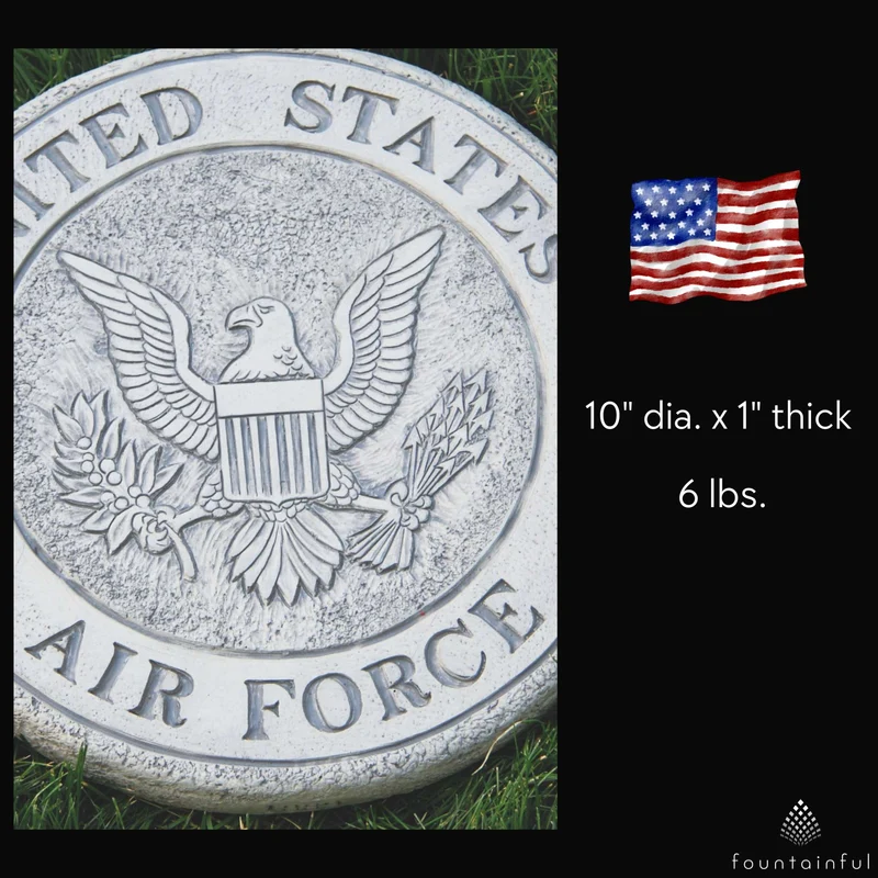United States Air Force Concrete Garden Stone - Massarellis #1889