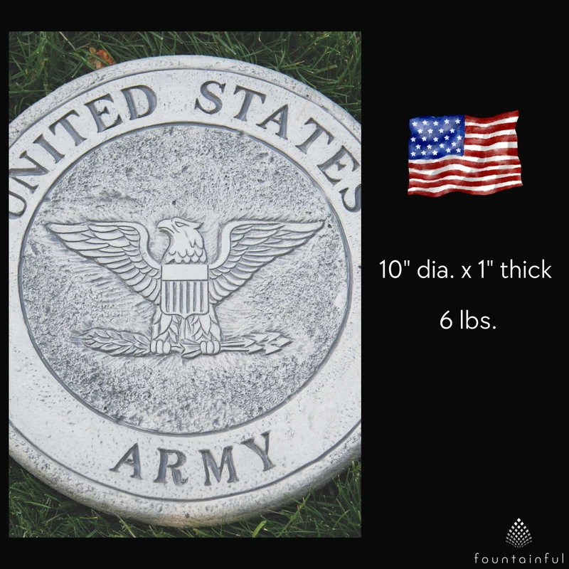 United States Army Concrete Garden Stone - Massarellis #1888