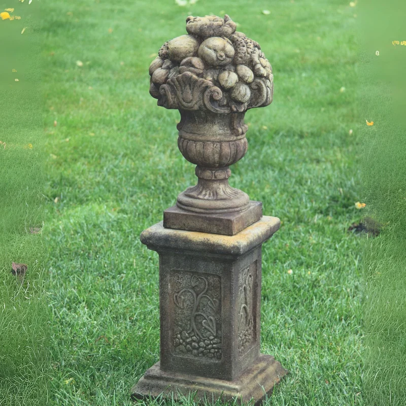 Fruit Topiary Concrete Finial Statue - Massarellis #4919