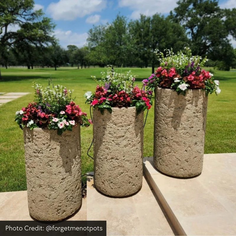 Siros Concrete Vase Planters - Campania