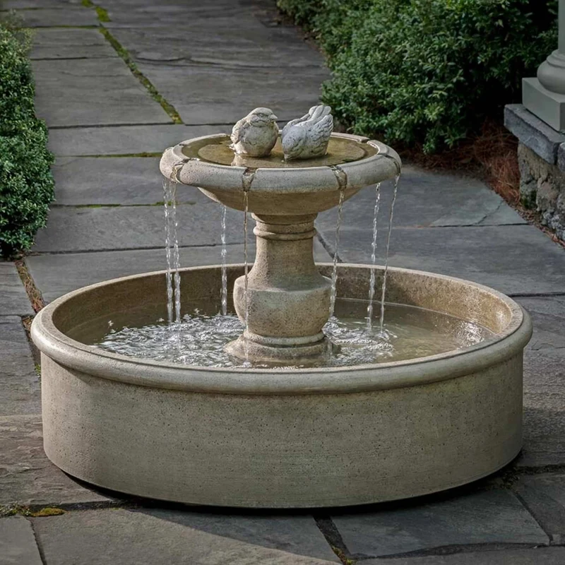 Lucienne Birds Concrete Fountain - Campania #FT431