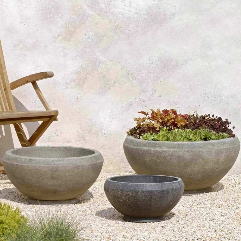 Giulia Concrete Bowl Planters - Campania