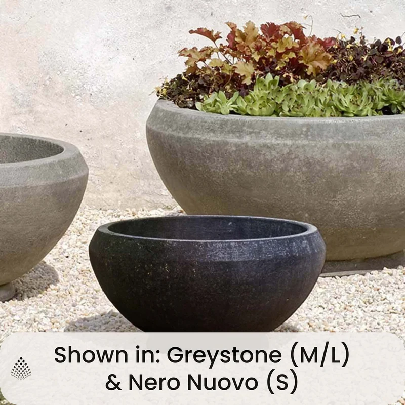 Giulia Concrete Bowl Planters - Campania