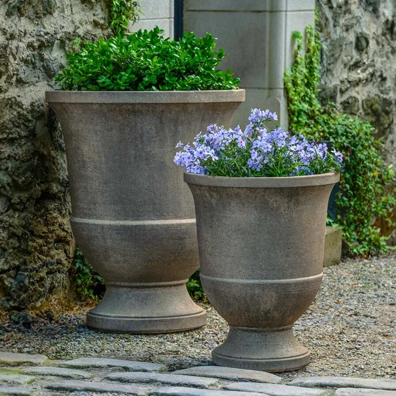 Textured Pascal Urn Planters - Campania