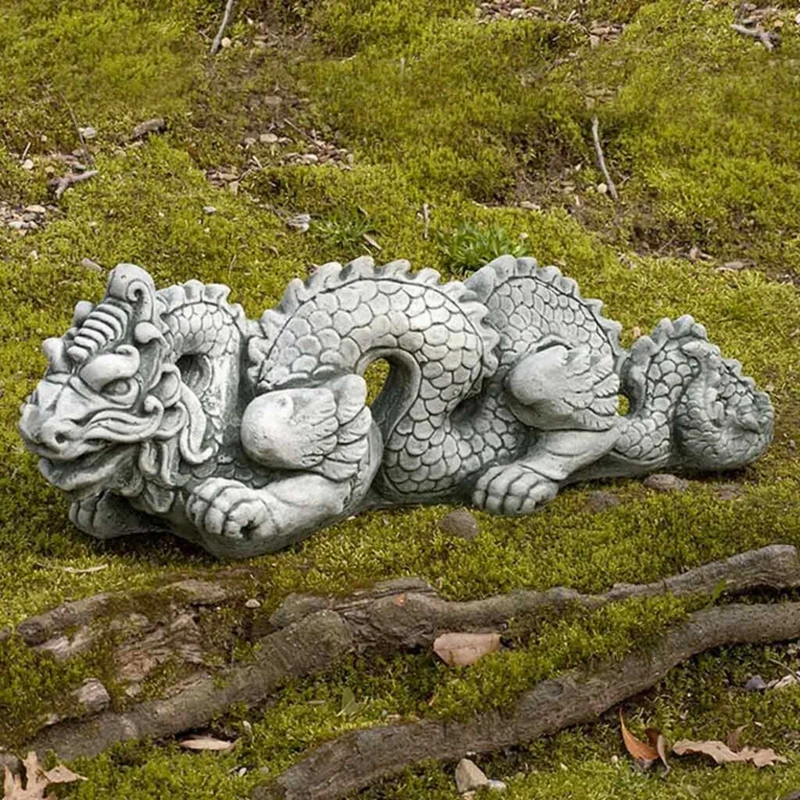Small Dragon Concrete Garden Statue - Campania #OR08