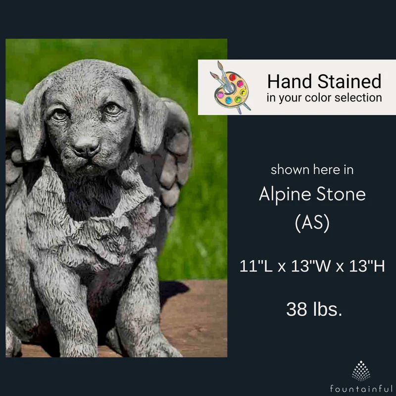 Angel Puppy Concrete Garden Statue - Campania #A491
