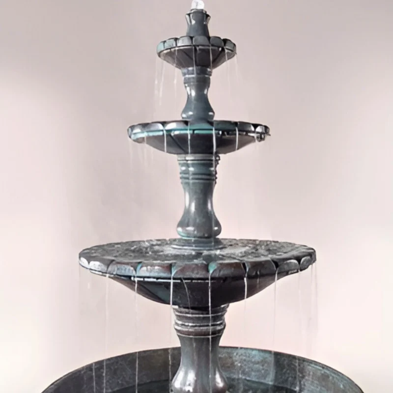 Monaco 3-Tier Concrete Fountain w/55" Basin - Fiore #LG169FB
