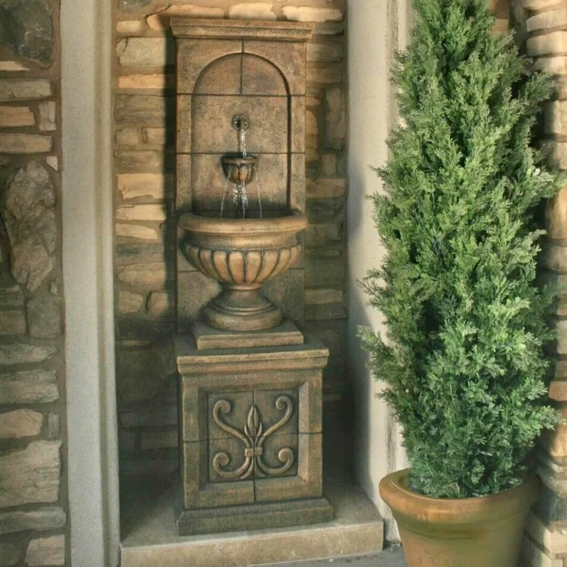 Vestibule Concrete Wall Fountain - Fiore #LG141