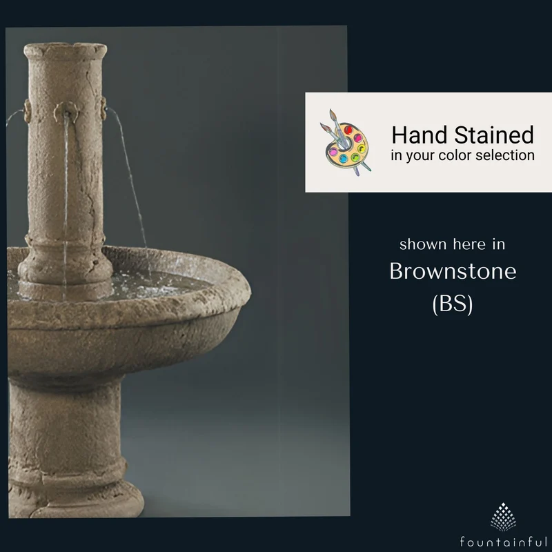 St. Michael Concrete Garden Fountain - Fiore #LG105