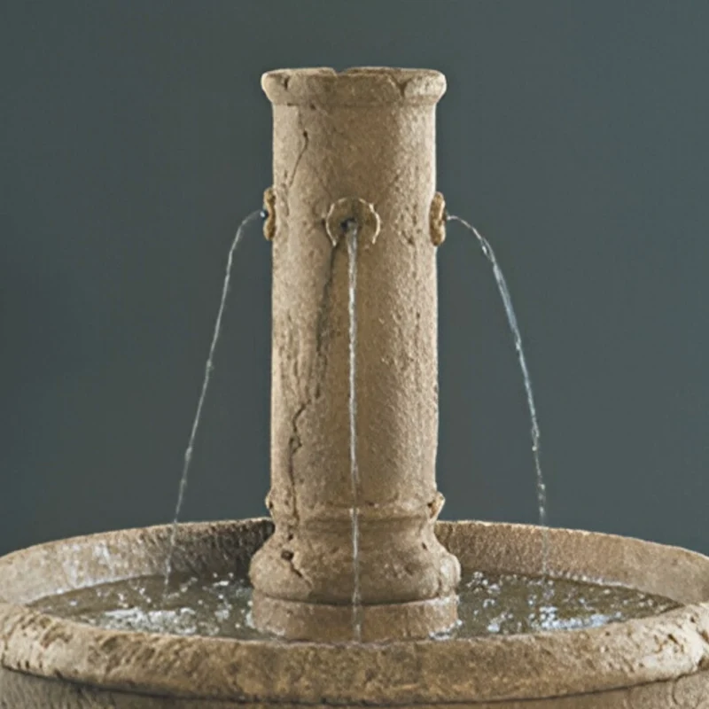 St. Michael Concrete Garden Fountain - Fiore #LG105