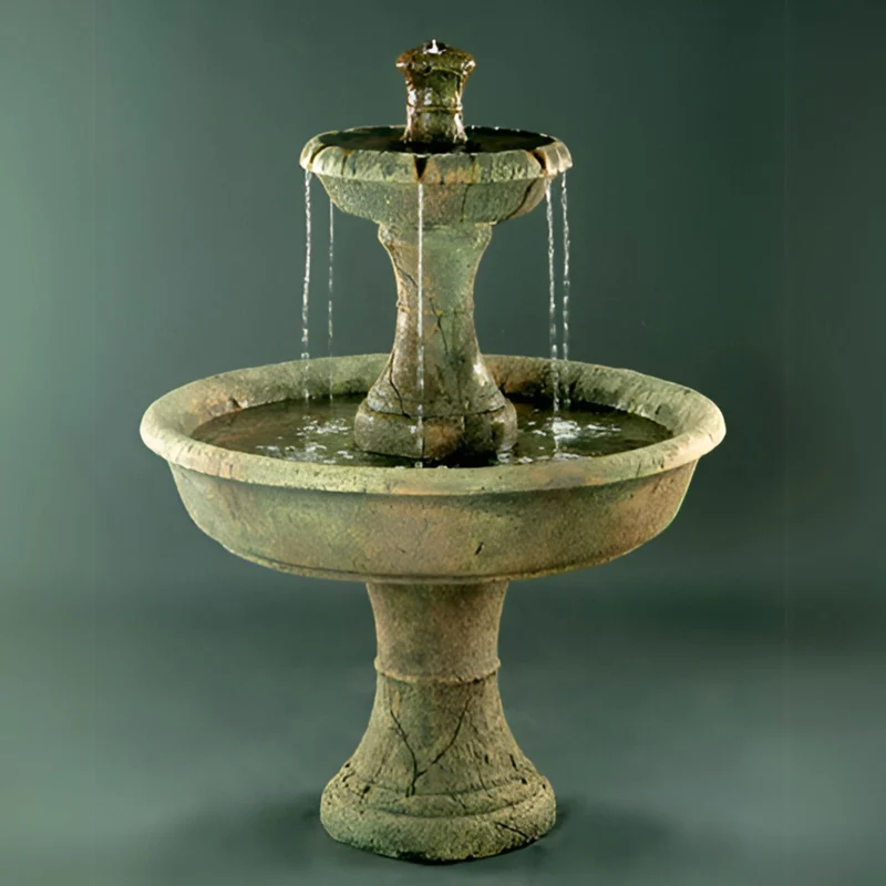 Old Shasta 2-Tier Concrete Fountain - Fiore #LG104