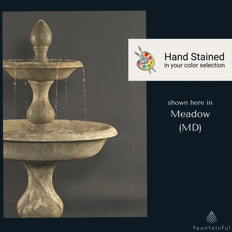 Old Toscano 2-Tier Concrete Fountain - Fiore #LG126
