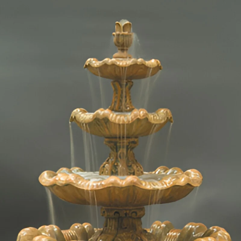 Italian Tall 4-Tier Concrete Fountain - Fiore #IT4T