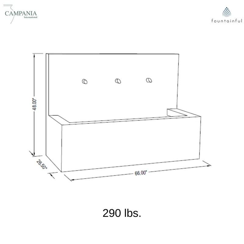 Long Beach GFRC Wall Fountain - Campania #1100