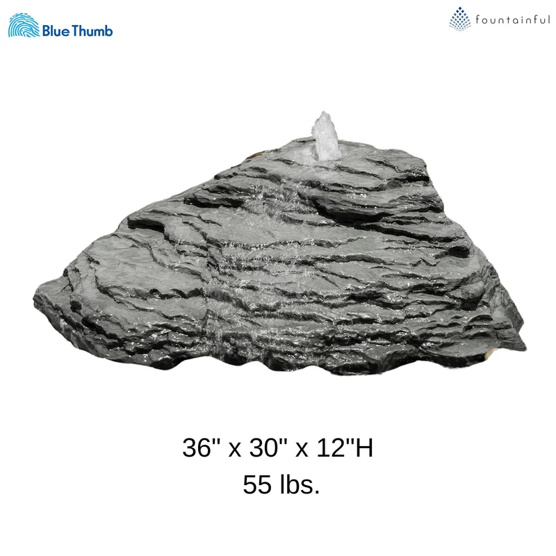 Slate River Falls GFRC Boulder Fountain - Complete Kit - Blue Thumb