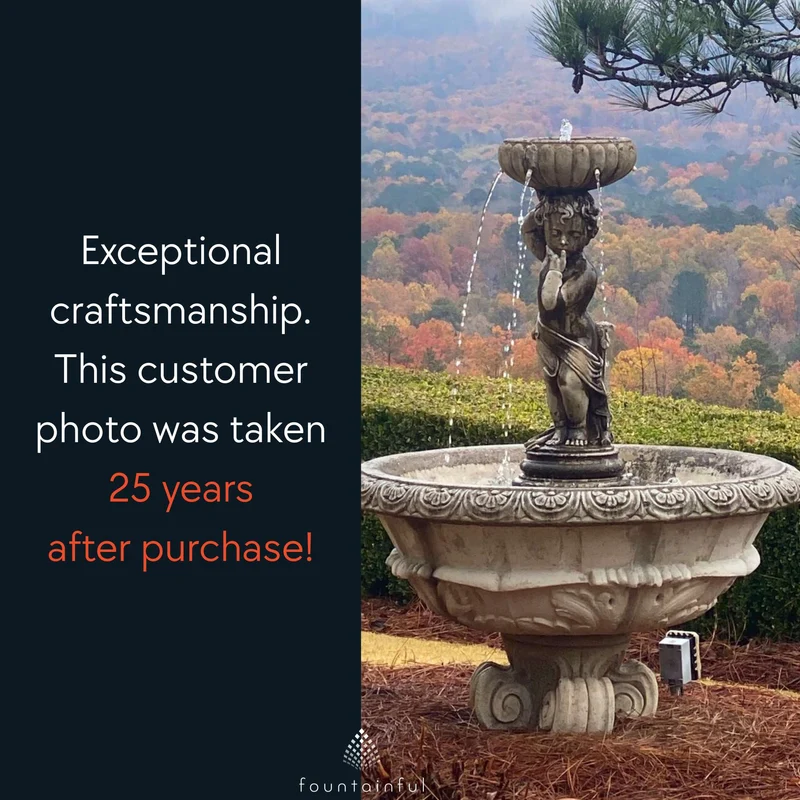 Reflective Moment Concrete Fountain - Fiore #2057F