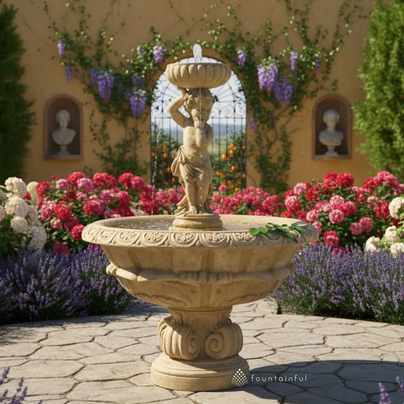 Reflective Moment Concrete Fountain - Fiore #2057F