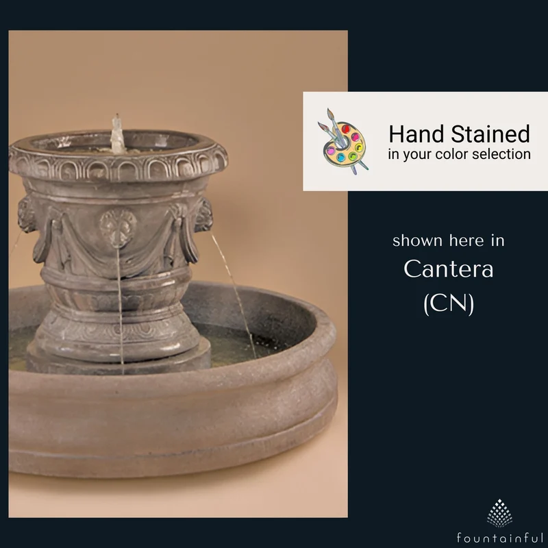 Classico Lion Concrete Vase Fountain - Fiore #662LF