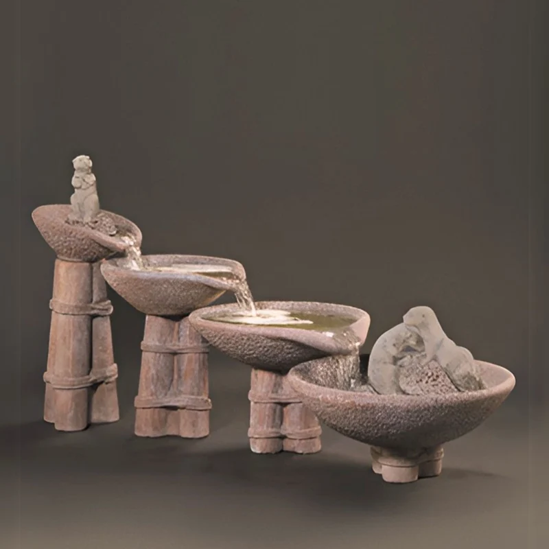 Otter Cascading Concrete Fountain - Fiore #280