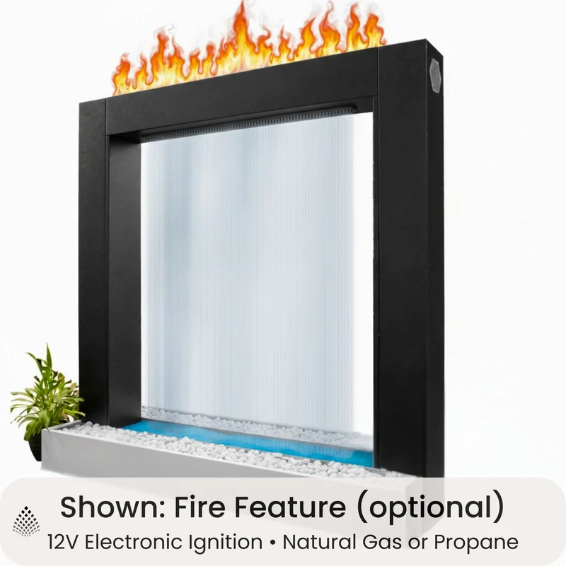 Paradise Falls Steel Rain Curtain Fountain - The Outdoor Plus