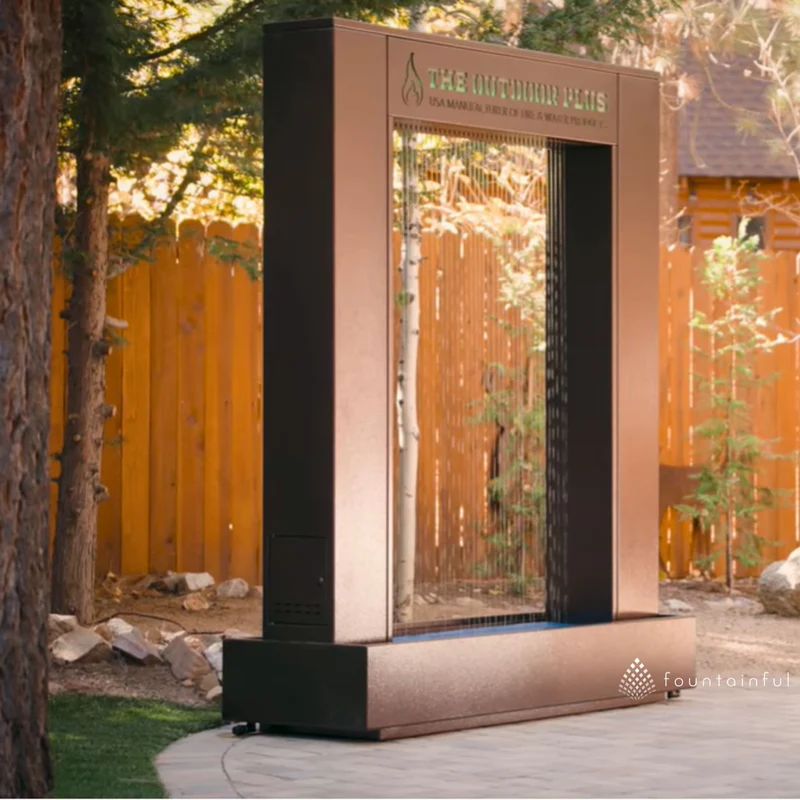 Paradise Falls Steel Rain Curtain Fountain - The Outdoor Plus